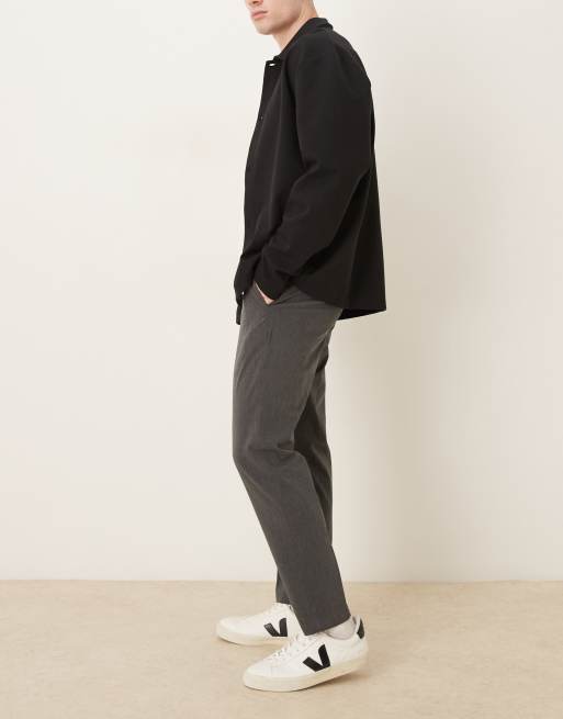 Mango Bologna straight tailored trouser in charcoal, 3 of 5