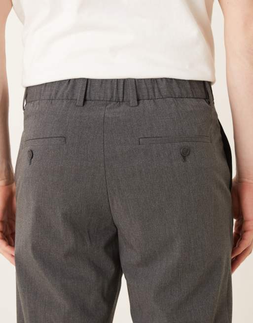 Mango Bologna straight tailored trouser in charcoal, 4 of 5