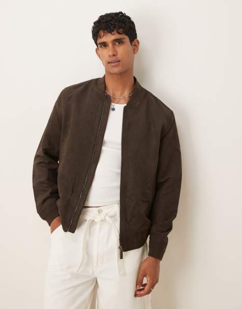Mango bomber jacket in brown - view 1