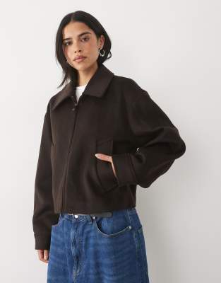 Mango Bomber Jacket In Brown