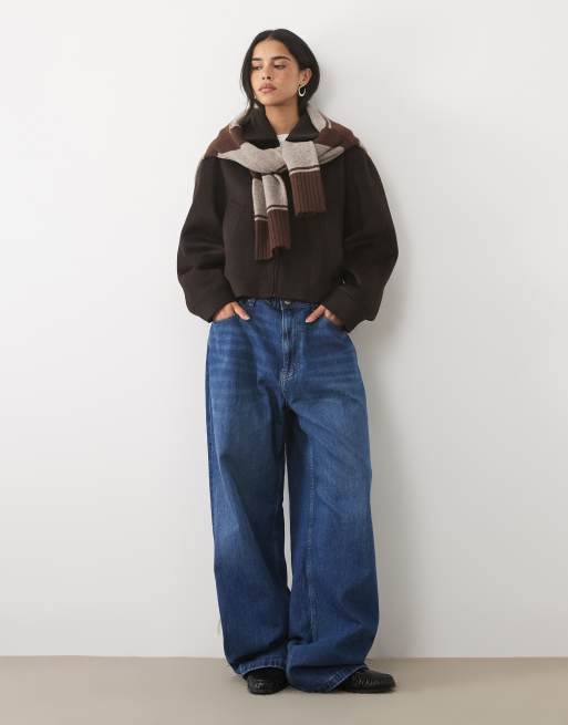 Mango bomber jacket in brown, 2 of 4