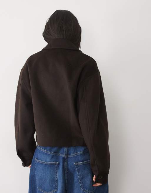 Mango bomber jacket in brown, 3 of 4