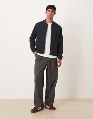 Mango Bomber Jacket In Blue