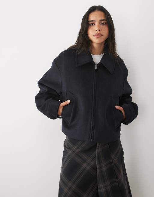 Mango bomber jacket in navy, 2 of 4