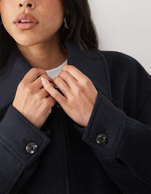 Mango bomber jacket in navy, 3 of 4