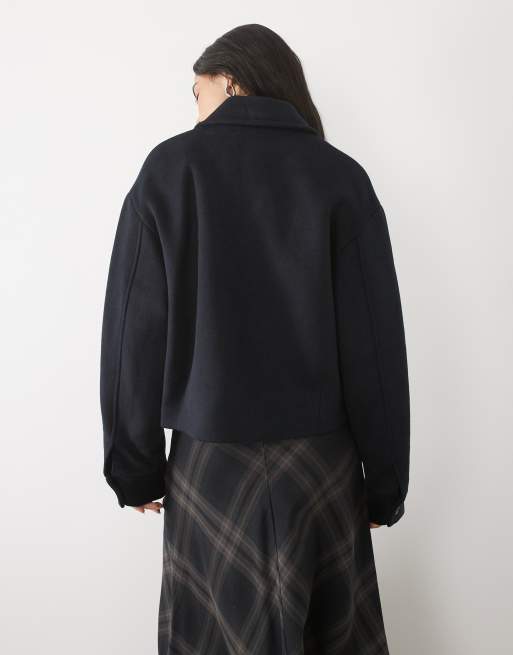 Mango bomber jacket in navy, 4 of 4
