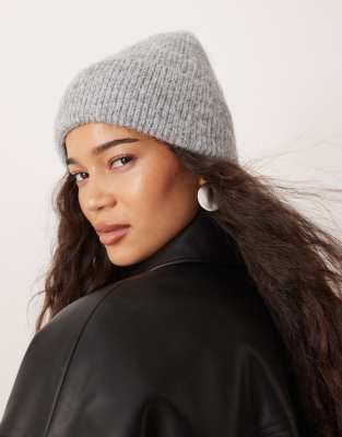 Mango - Bonnet - Gris clair