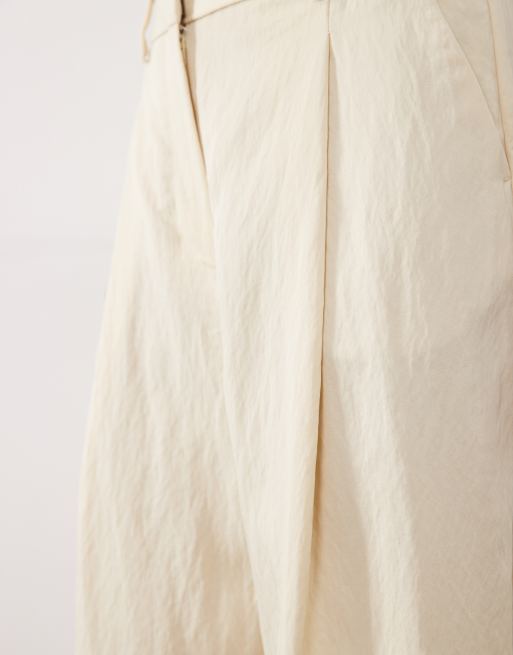 Mango Bonnie relaxed pants in pastel yellow - part of a set, 4 of 5