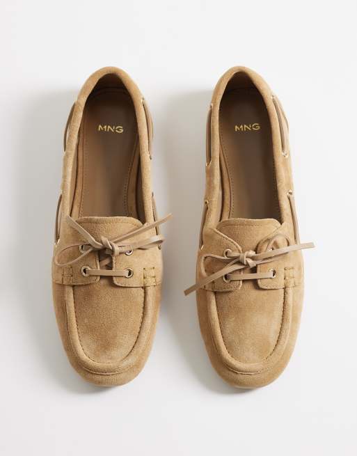 Mango – Bootsschuhe aus 100% Wildleder in Sandbeige, 2 von 4