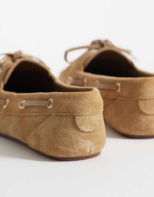 Mango – Bootsschuhe aus 100% Wildleder in Sandbeige, 3 von 4