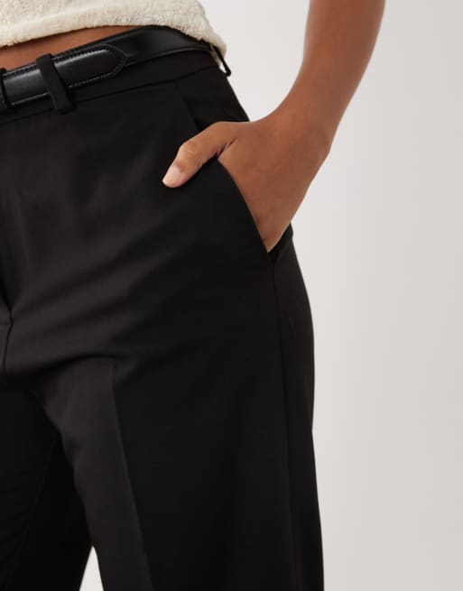 Mango Boreal maßgeschneiderte gerade Hose als Kombiteil in Schwarz, 4 von 5