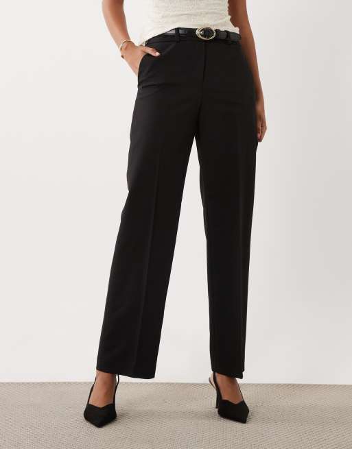 Mango Boreal maßgeschneiderte gerade Hose als Kombiteil in Schwarz, 5 von 5