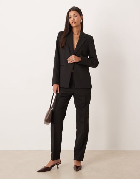 Mango Boreal tailored blazer & trouser co-ord in black - view 1