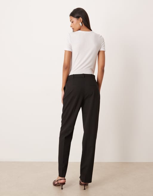 Mango Boreal tailored straight leg trouser co-ord in black, 4 of 5