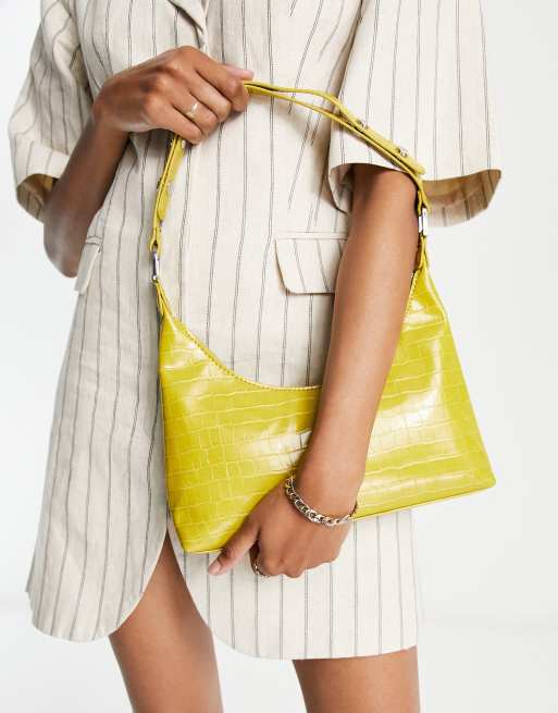 Mango Borsa a baguette color lime ASOS