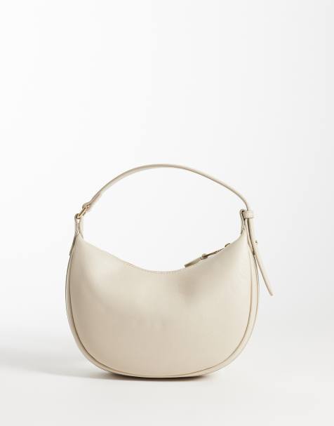 Mango - Borsa a mezzaluna in pelle sintetica beige - view 1