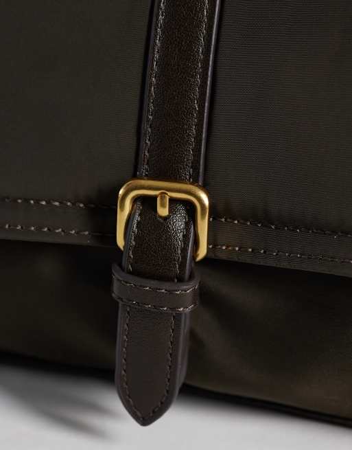 Mango borsa a spalla con dettaglio fibbia marrone, 3 di 4