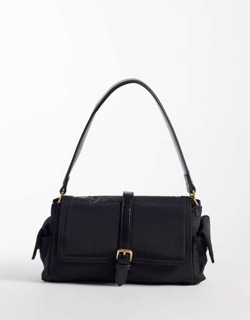 Mango borsa a spalla con dettaglio fibbia nera, 1 di 4