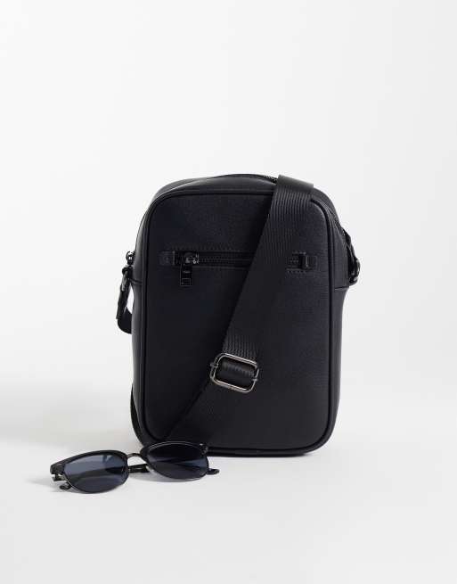Mango - Borsa a tracolla 100% pelle classica nera, 2 di 4