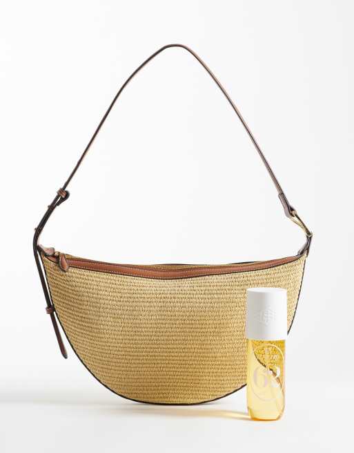 Mango - Borsa a tracolla beige intrecciata, 2 di 4