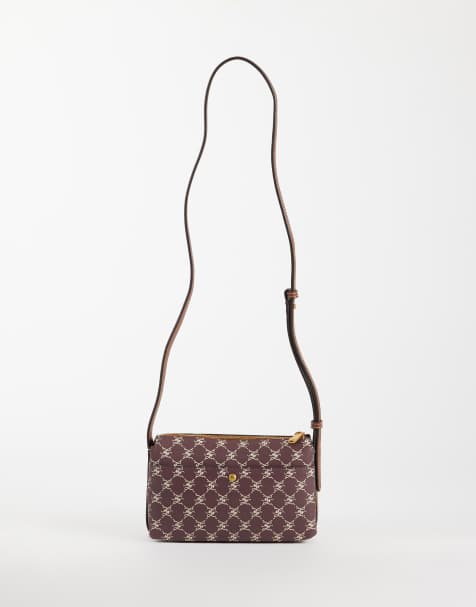 Mango borsa a tracolla con monogramma bordeaux - view 1