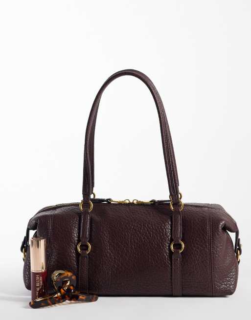 Mango borsa bowling a spalla marrone, 2 di 4