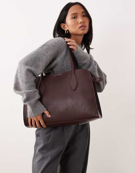 Mango - Borsa classica color rosso ciliegia - view 1