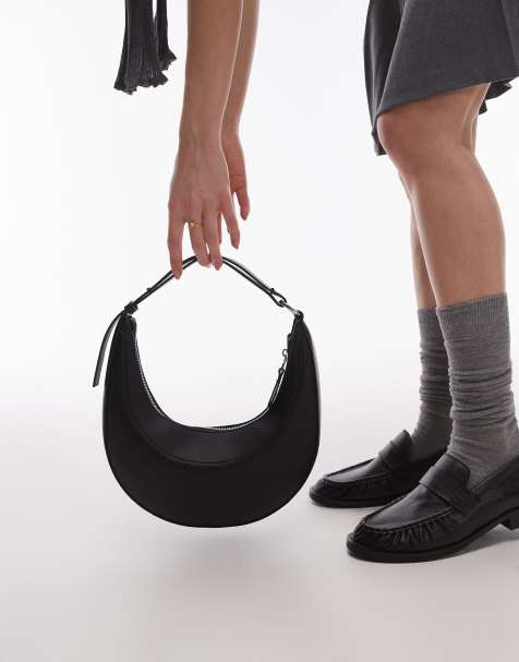 Mango - Borsa da spalla arrotondata nera - view 1