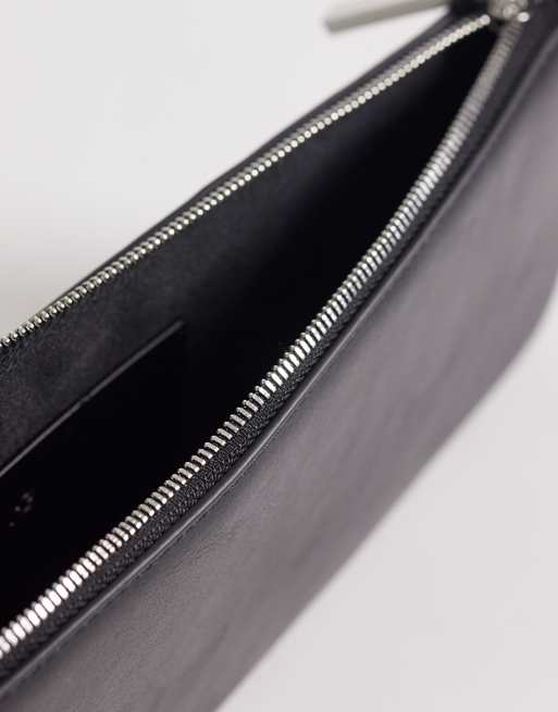 Mango - Borsa da spalla classica nera, 3 di 4