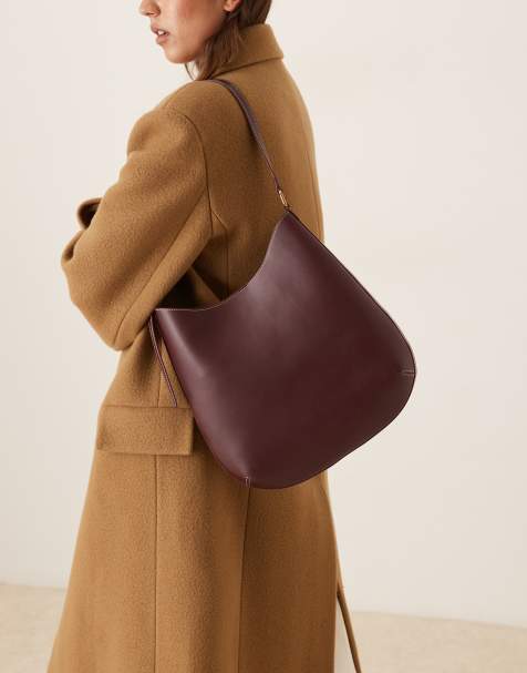 Mango - Borsa da spalla grande in pelle sintetica rosso ciliegia - view 1