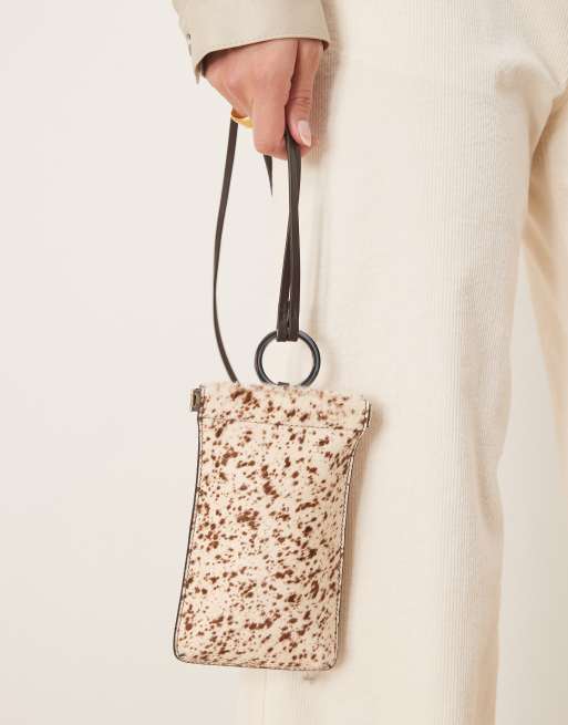 Mango - Borsa da spalla in 100% pelle con stampa pezzata, 2 di 4