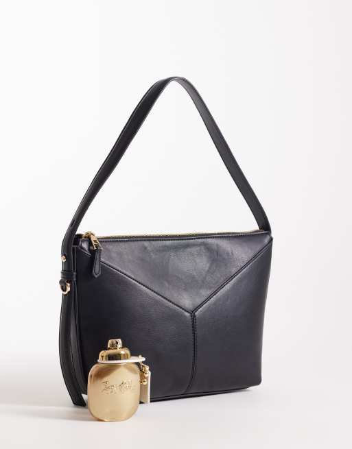 Mango - Borsa da spalla nera strutturata, 2 di 4