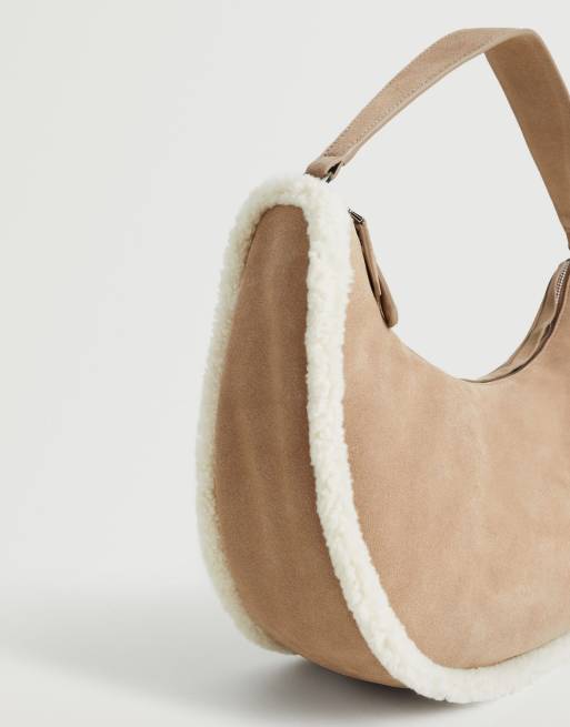 Borsa scamosciata cammello cheap