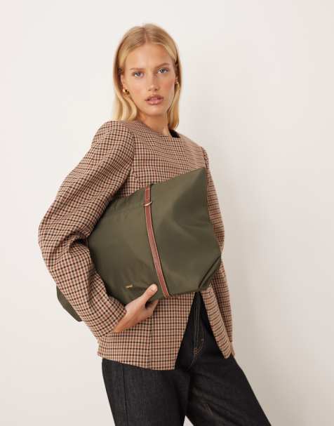 Mango - Borsa shopping classica color kaki - view 1