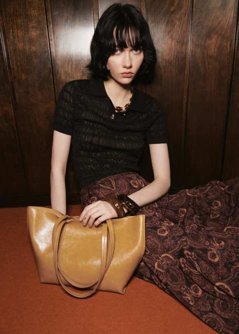 Mango - Borsa shopping in pelle sintetica color caffellatte - view 1