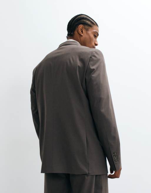 Mango - Boston - Blazer da abito doppiopetto vestibilità classica marrone medio in coordinato, 4 di 5