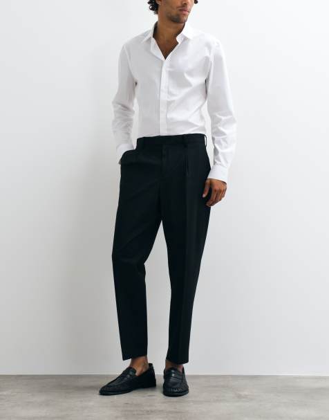 Mango Boston straight suit trouser co-ord in black