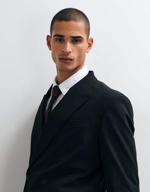Mango Boston zweireihiger Anzugblazer als Kombiteil in Schwarz, 4 von 5