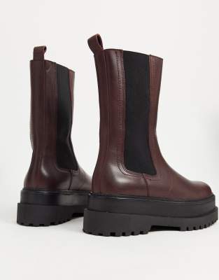 bottines bordeaux mango