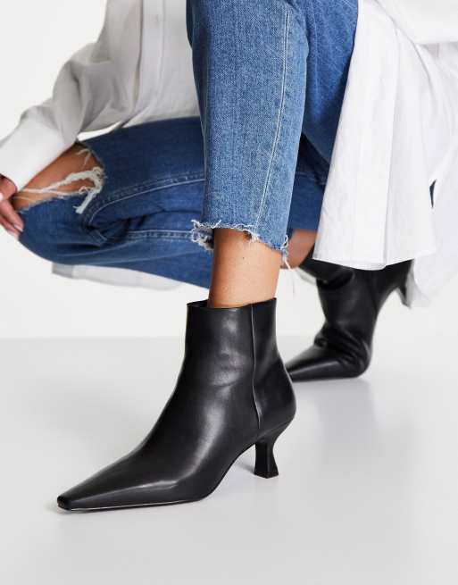 Mango Bottes pointues petit talon Noir ASOS