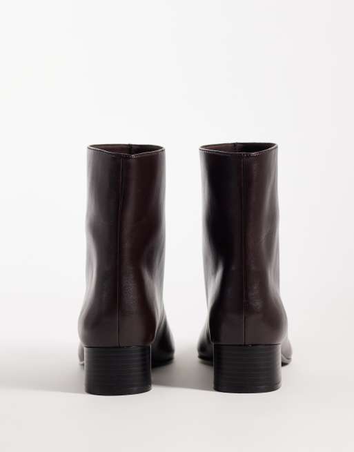 Mango bottines Chelsea à talons et bout pointu couleur chocolat, 4 de 4