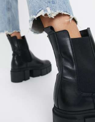 bottines noires semelle epaisse