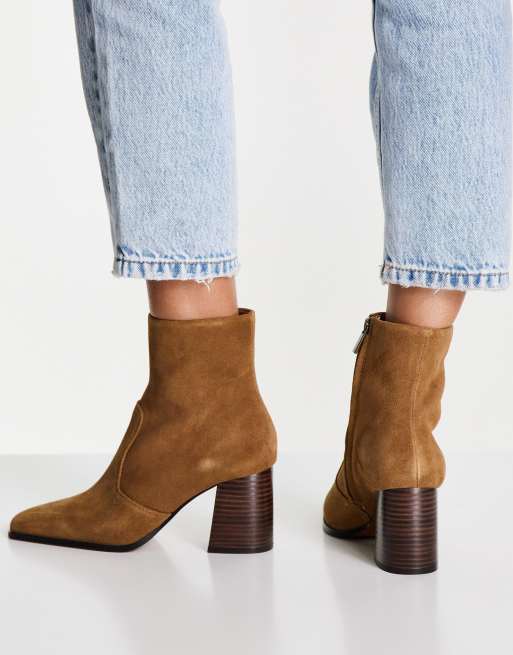 Bottines store mango daim