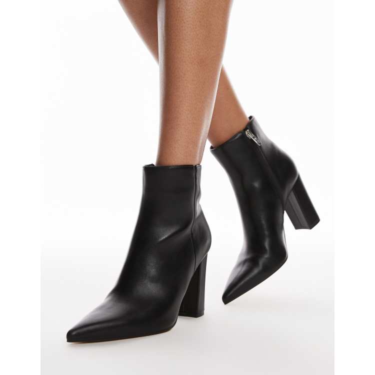 Mango Bottines mates a talon haut Noir ASOS