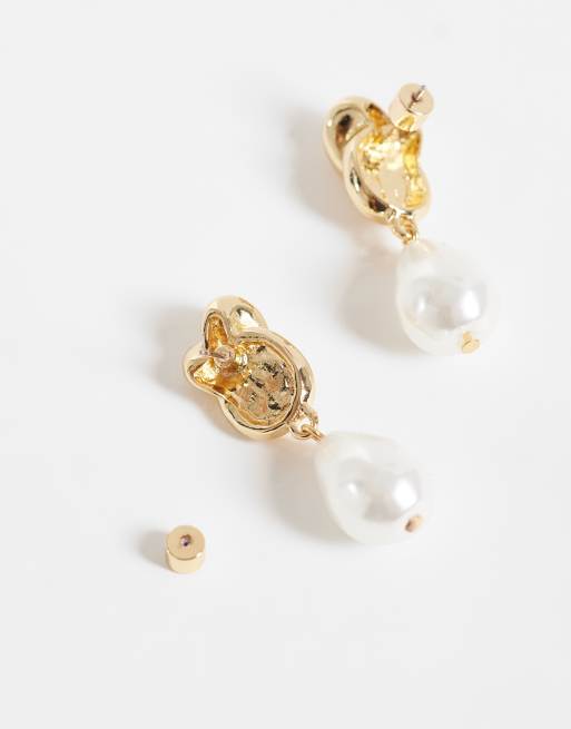 Mango boucle d’oreille pendante nouée dorée, 3 de 4