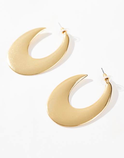 Mango - Boucles d'oreilles cercles pendantes martelées - Doré , 2 de 4