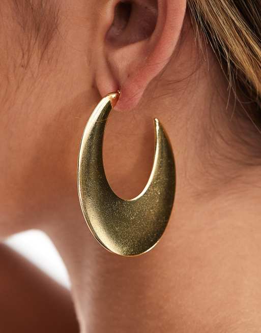 Mango - Boucles d'oreilles cercles pendantes martelées - Doré , 3 de 4