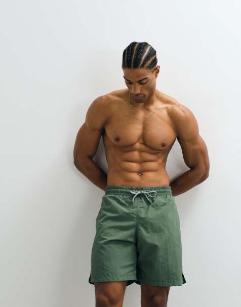 Mango – Boxer-Badeshorts in Grün - view 1