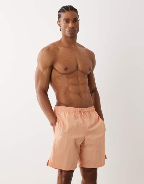 Mango boxer style swim short in orange - view 1