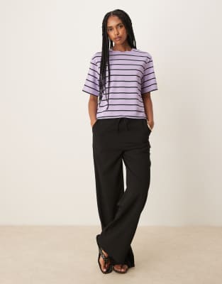 Mango Boxy Fit Striped T-shirt